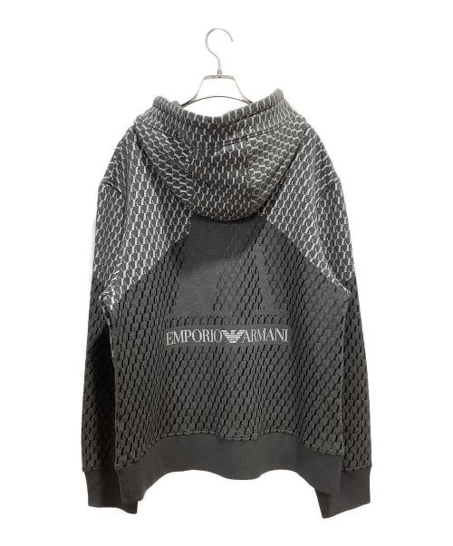EMPORIO ARMANI（エンポリオアルマーニ）EMPORIO ARMANI (エンポリオアルマーニ) Monogram Logo Sweat Pullover Hoodie グレー サイズ:Lの古着・服飾アイテム