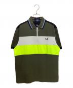 FRED PERRY×narifuriフレッドペリー×ナリフリ）の古着「Panelled Quick Drying Polo Shirt」｜オリーブ