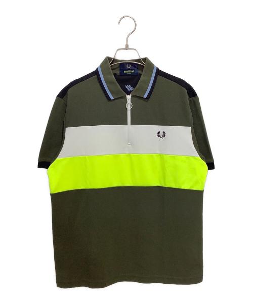FRED PERRY（フレッドペリー）FRED PERRY (フレッドペリー) narifuri (ナリフリ) Panelled Quick Drying Polo Shirt オリーブ サイズ:Mの古着・服飾アイテム