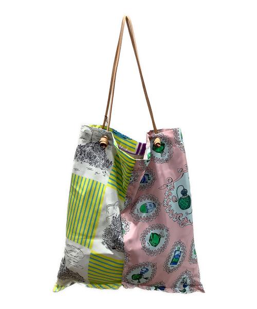 manipuri（マニプリ）manipuri (マニプリ) スカーフバッグ イエロー×ピンクの古着・服飾アイテム