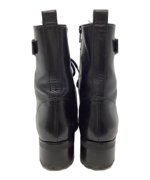 luca grossi（ルカグロッシ）luca grossi (ルカグロッシ) レースアップベルトブーツ ブラック サイズ:38の古着・服飾アイテム