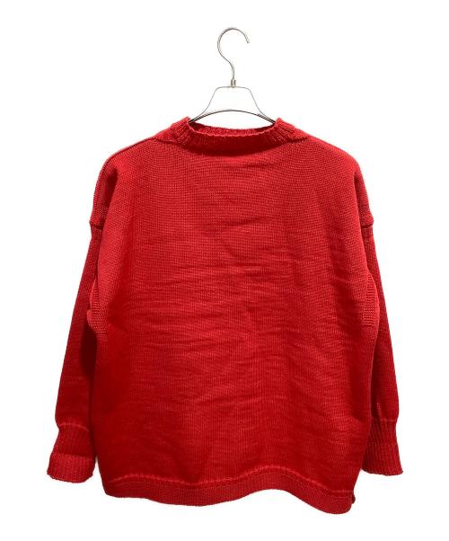 LeTricoteur（ル トリコチュール）LeTricoteur (ル トリコチュール) ガンジーセーター レッド サイズ:50の古着・服飾アイテム