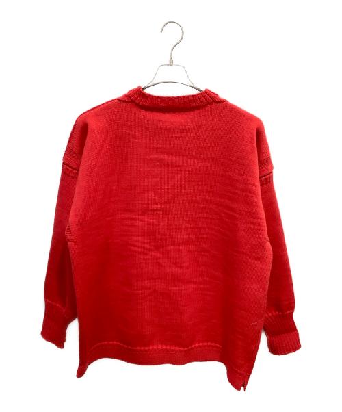 LeTricoteur（ル トリコチュール）LeTricoteur (ル トリコチュール) ガンジーセーター レッド サイズ:50の古着・服飾アイテム