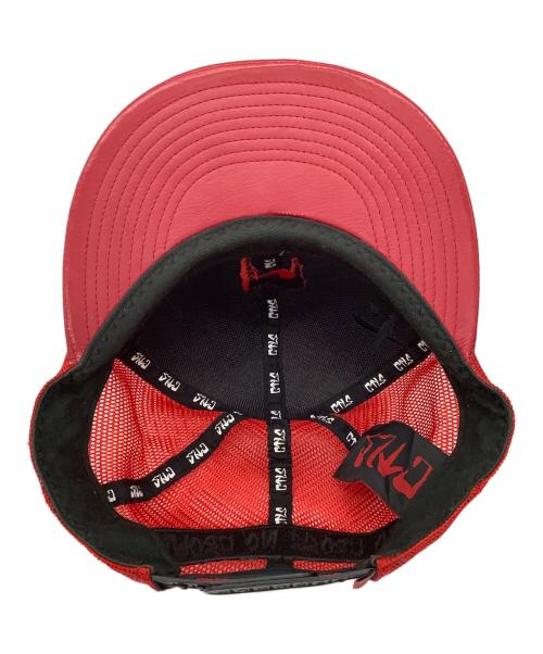 CVTVLIST（カタリスト）CVTVLIST (カタリスト) レザーメッシュキャップ レッド サイズ:Fの古着・服飾アイテム