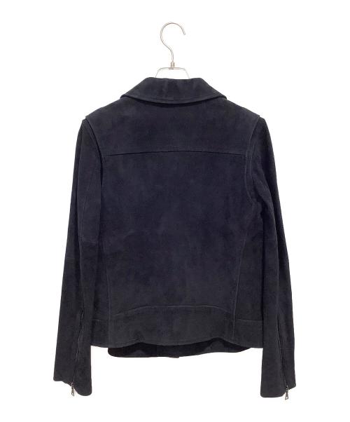 theory（セオリー）theory (セオリー) スエード ダブルライダースジャケット ネイビー サイズ:Sの古着・服飾アイテム