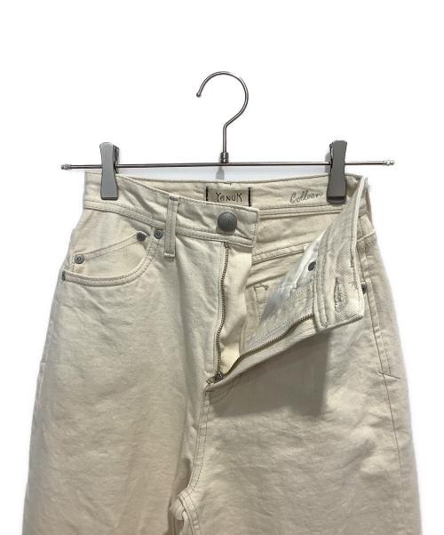 YANUK（ヤヌーク）YANUK (ヤヌーク) COLLEEN ワイドテーパードパンツ ホワイト サイズ:W23の古着・服飾アイテム