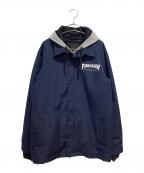 THRASHER×AA HARDWEARスラッシャー×ダブルエーハードウェア）の古着「コーチジャケット スノーボード」｜ネイビー