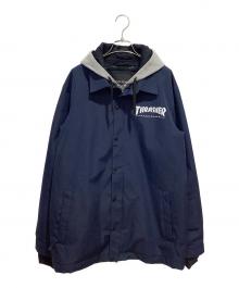 THRASHER×AA HARDWEAR（スラッシャー×ダブルエーハードウェア）の古着「コーチジャケット スノーボード」｜ネイビー