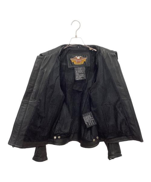 HARLEY-DAVIDSON（ハーレーダビッドソン）HARLEY-DAVIDSON (ハーレーダビッドソン) シングル ライダースジャケット ブラック サイズ:Sの古着・服飾アイテム