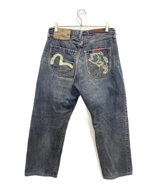 YAMANE（ヤマネ）YAMANE (ヤマネ) TATEOTI セルビッチ デニムパンツ インディゴ サイズ:35x34の古着・服飾アイテム