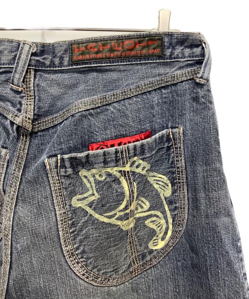 YAMANE（ヤマネ）YAMANE (ヤマネ) TATEOTI セルビッチ デニムパンツ インディゴ サイズ:35x34の古着・服飾アイテム