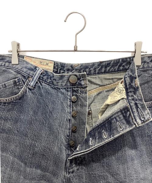 YAMANE（ヤマネ）YAMANE (ヤマネ) TATEOTI セルビッチ デニムパンツ インディゴ サイズ:35x34の古着・服飾アイテム