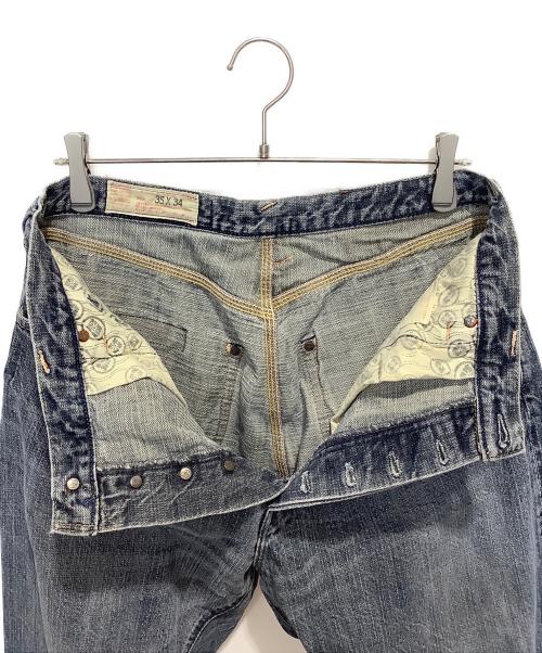 YAMANE（ヤマネ）YAMANE (ヤマネ) TATEOTI セルビッチ デニムパンツ インディゴ サイズ:35x34の古着・服飾アイテム