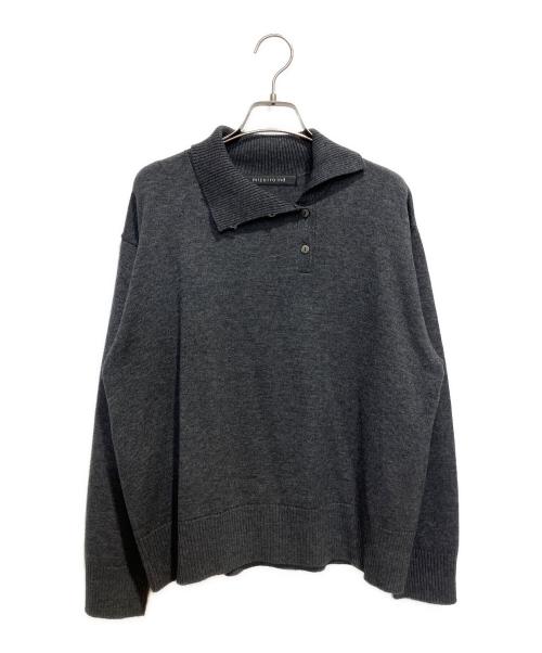 mizuiro-ind（ミズイロインド）mizuiro-ind (ミズイロインド) ボタン付きハイネックプルオーバー グレー サイズ:Freeの古着・服飾アイテム