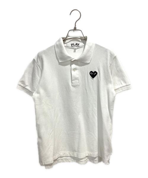 PLAY COMME des GARCONS（プレイコムデギャルソン）PLAY COMME des GARCONS (プレイコムデギャルソン) ポロシャツ ホワイト サイズ:Mの古着・服飾アイテム
