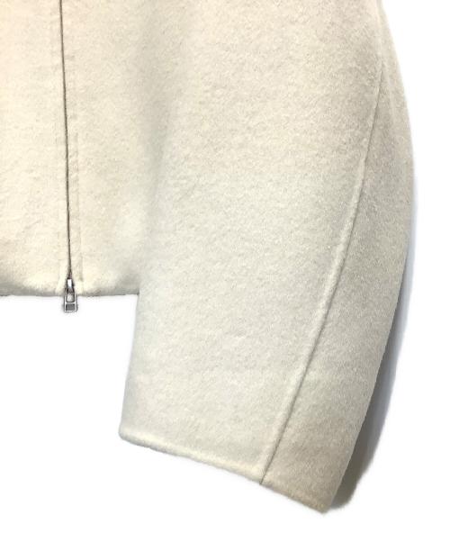 evernavy（エバーネイビー）evernavy (エバーネイビー)  リバー ジップ ノーカラー ウールコート ベージュ サイズ:Mの古着・服飾アイテム