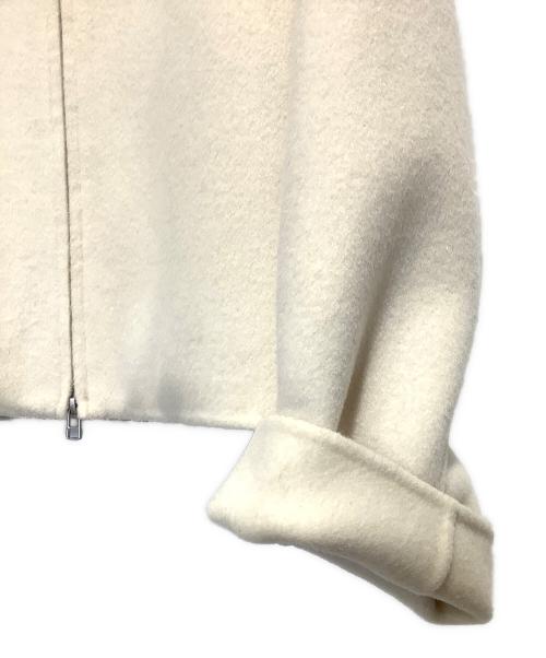 evernavy（エバーネイビー）evernavy (エバーネイビー)  リバー ジップ ノーカラー ウールコート ベージュ サイズ:Mの古着・服飾アイテム