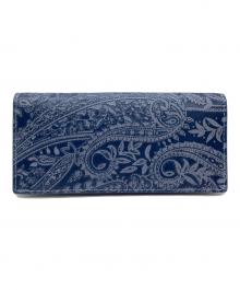 BAGGY PORT（バギーポート）の古着「藍染レザー ペイズリー かぶせ束入れ」｜ブルー