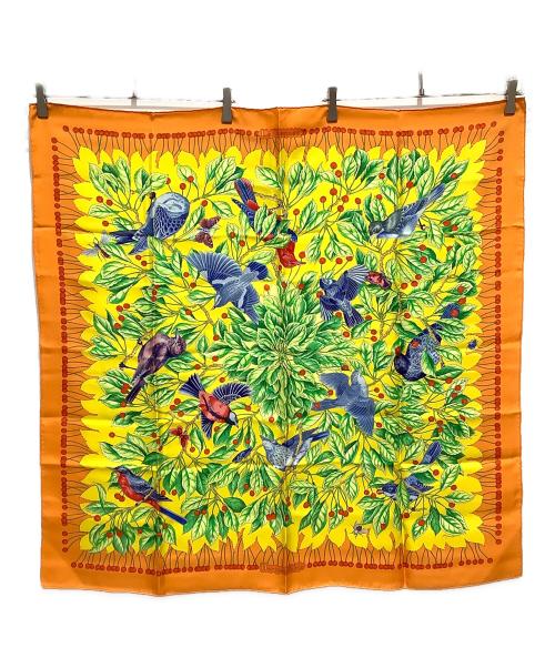 HERMES（エルメス）HERMES (エルメス) カレ90 シルクスカーフ オレンジの古着・服飾アイテム