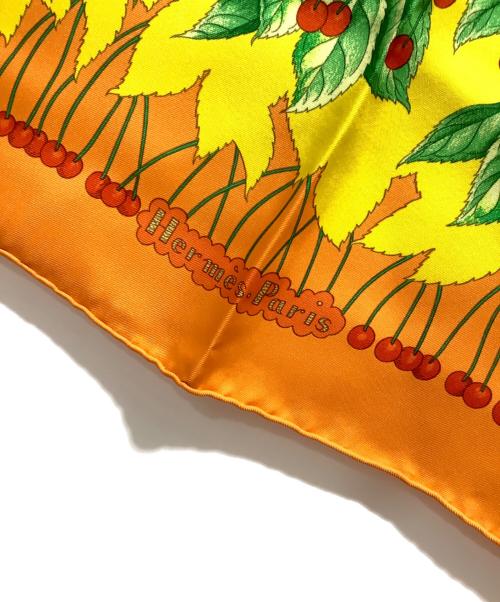 HERMES（エルメス）HERMES (エルメス) カレ90 シルクスカーフ オレンジの古着・服飾アイテム