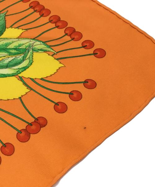 HERMES（エルメス）HERMES (エルメス) カレ90 シルクスカーフ オレンジの古着・服飾アイテム