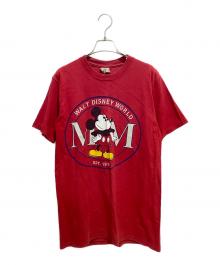DISNEY（ディズニ）の古着「ミッキーマウス プリントTシャツ」｜レッド