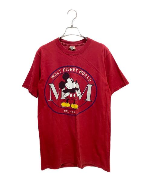 DISNEY（ディズニ）DISNEY (ディズニー) ミッキーマウス プリントTシャツ レッド サイズ:Mの古着・服飾アイテム