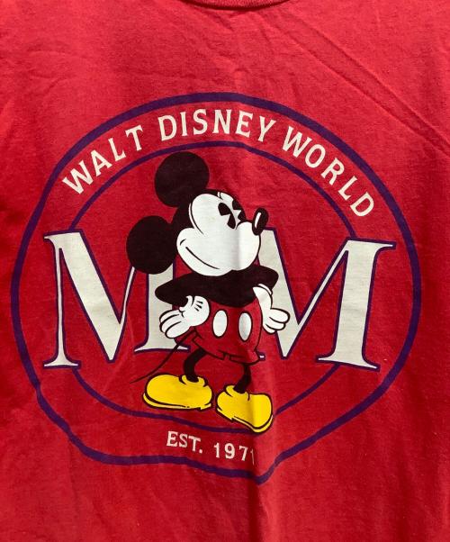 DISNEY（ディズニ）DISNEY (ディズニー) ミッキーマウス プリントTシャツ レッド サイズ:Mの古着・服飾アイテム