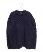 EKALエカル）の古着「アランニットプルオーバー」｜ネイビー