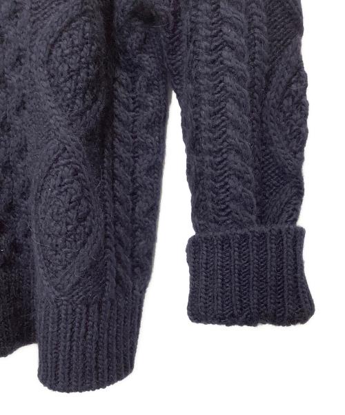 EKAL（エカル）EKAL (エカル) アランニットプルオーバー ネイビー サイズ:Mの古着・服飾アイテム