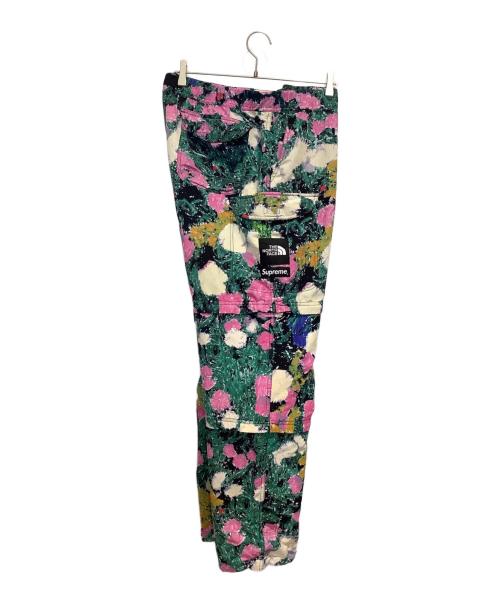 THE NORTH FACE（ザ ノース フェイス）THE NORTH FACE (ザ ノース フェイス) SUPREME (シュプリーム) Trekking Zip Off Belted Pant グリーン×ピンク サイズ:XLの古着・服飾アイテム