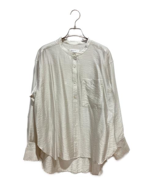 kurashi&trips publishing（クラシアンドトリップス パブリッシング）KURASHI&Trips PUBLISHING (クラシアンドトリップス パブリッシング) 「とろんと光って揺れる」程よくシアーな羽織りブラウス グレー サイズ:FREEの古着・服飾アイテム