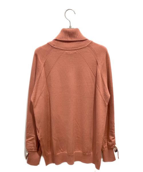 BLUE LABEL CRESTBRIDGE（ブルーレーベルクレストブリッジ）BLUE LABEL CRESTBRIDGE (ブルーレーベルクレストブリッジ) リボンタートルネックニット ピンク サイズ:38の古着・服飾アイテム