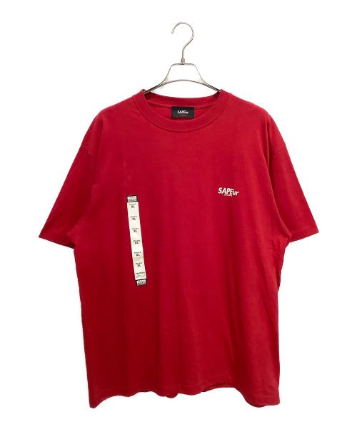 SAPEur（サプール）SAPEur (サプール) サイズラベル Ｔシャツ レッド サイズ:XLの古着・服飾アイテム