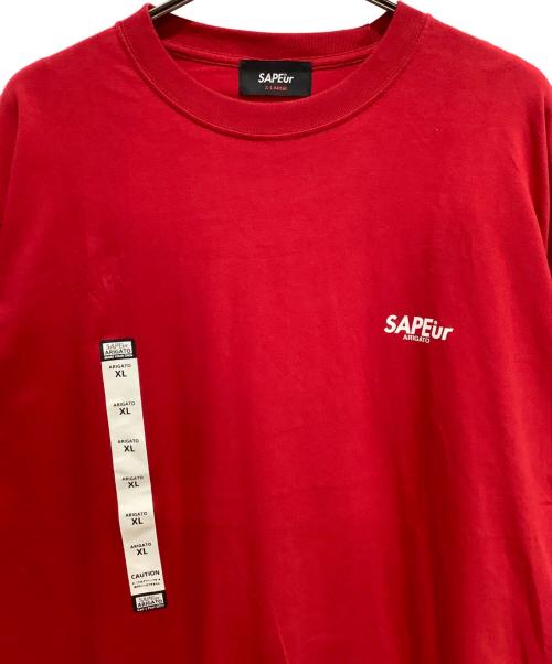 SAPEur（サプール）SAPEur (サプール) サイズラベル Ｔシャツ レッド サイズ:XLの古着・服飾アイテム