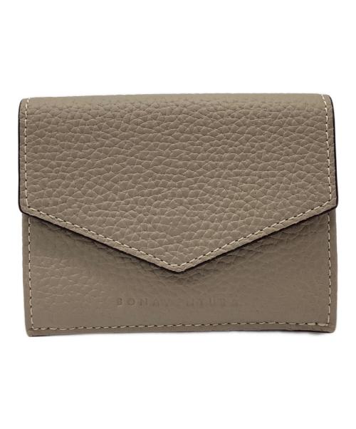 bonaventura（ボナベンチュラ）BONAVENTURA (ボナベンチュラ) スモールウォレット ベージュ×ピンクの古着・服飾アイテム