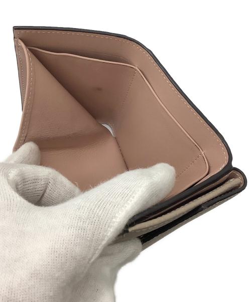 bonaventura（ボナベンチュラ）BONAVENTURA (ボナベンチュラ) スモールウォレット ベージュ×ピンクの古着・服飾アイテム