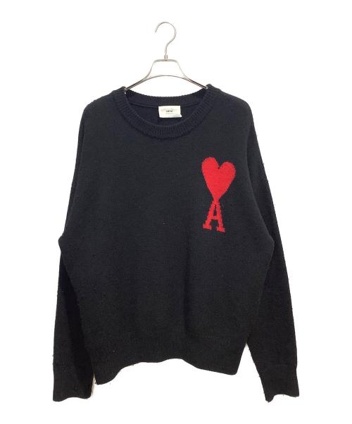 AMI Alexandre Mattiussi（アミアレクサンドルマテュッシ）AMI Alexandre Mattiussi (アミアレクサンドルマテュッシ) 厚手ニット ブラック サイズ:Lの古着・服飾アイテム