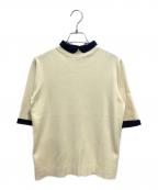 MACKINTOSH PHILOSOPHYマッキントッシュ フィロソフィー）の古着「ハーフスリーブ クリックカラーニット」｜ホワイト
