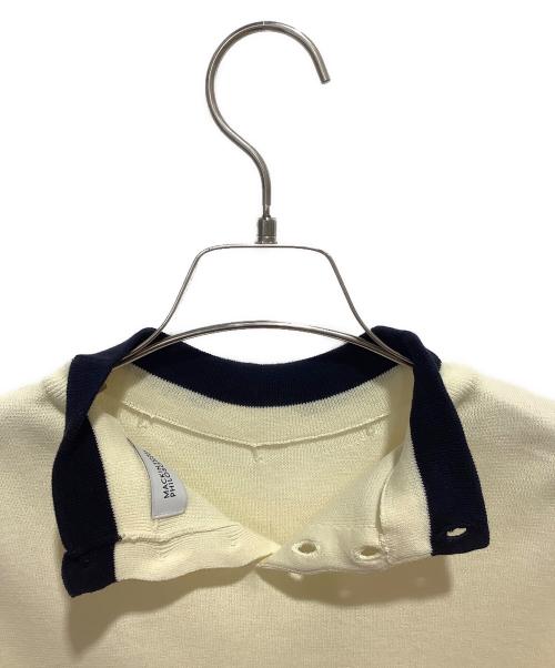 MACKINTOSH PHILOSOPHY（マッキントッシュ フィロソフィー）MACKINTOSH PHILOSOPHY (マッキントッシュ フィロソフィー) ハーフスリーブ クリックカラーニット ホワイト サイズ:38の古着・服飾アイテム