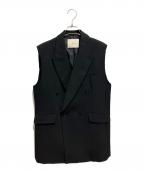 NAVEネイブ）の古着「ウールポリエステルツイル ジレ」｜ブラック