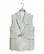 NAVEネイブ）の古着「ウールポリエステルツイル ジレ」｜スカイブルー