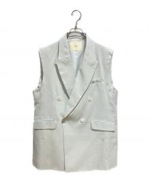 NAVE（ネイブ）の古着「ウールポリエステルツイル ジレ」｜スカイブルー