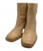 ETRE TOKYOエトレトウキョウ）の古着「スムースレザーショートブーツ」｜キャメル