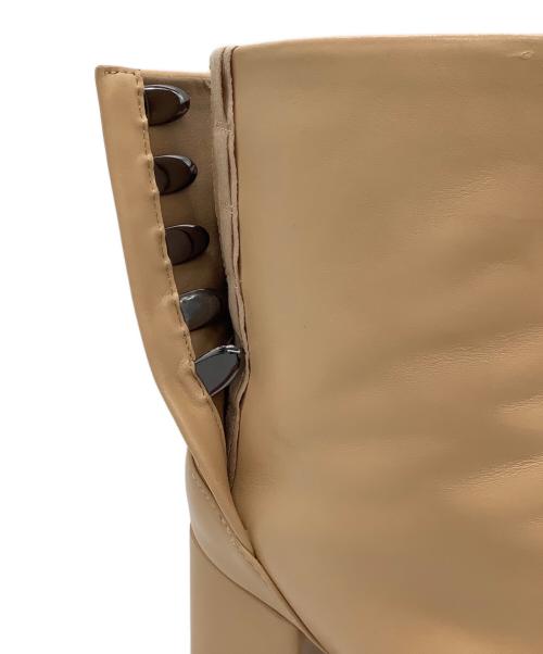 ETRE TOKYO（エトレトウキョウ）ETRE TOKYO (エトレトウキョウ) スムースレザーショートブーツ キャメル サイズ:37の古着・服飾アイテム