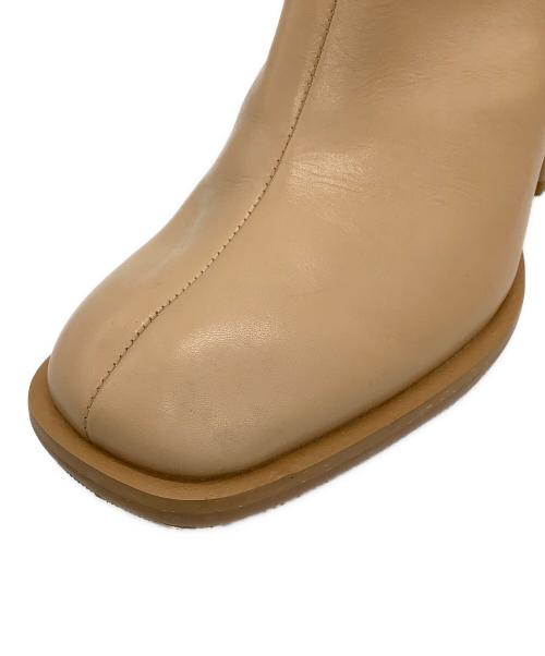 ETRE TOKYO（エトレトウキョウ）ETRE TOKYO (エトレトウキョウ) スムースレザーショートブーツ キャメル サイズ:37の古着・服飾アイテム