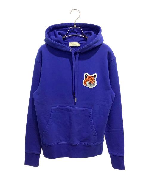 maison kitsune（メゾンキツネ）MAISON KITSUNE (メゾンキツネ) プルオーバーパーカー ブルー サイズ:XSの古着・服飾アイテム