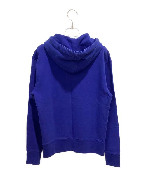 maison kitsune（メゾンキツネ）MAISON KITSUNE (メゾンキツネ) プルオーバーパーカー ブルー サイズ:XSの古着・服飾アイテム