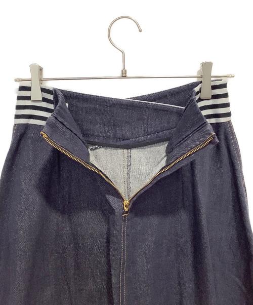BORDERS at BALCONY（ボーダーズアットバルコニー）BORDERS AT BALCONY (ボーダーズアットバルコニー) デニムフレアスカート インディゴ サイズ:38の古着・服飾アイテム