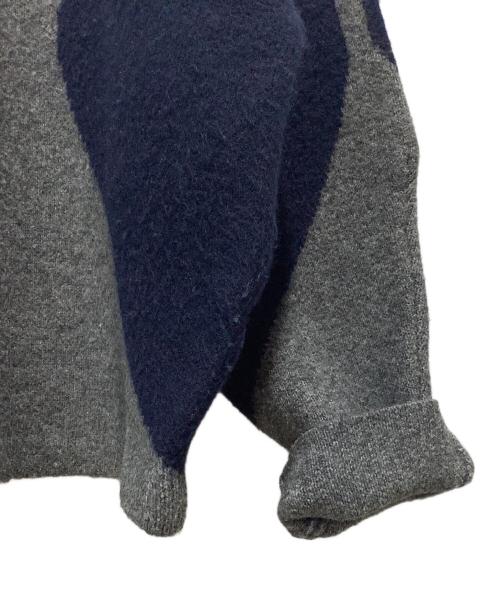 NKNIT（ンニット）NKNIT (ンニット) グレーハートデザインニット グレー×ネイビーの古着・服飾アイテム